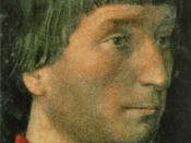 Detail of portrait Tommaso Portinari on the left panel