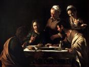 Caravaggio, ''Supper at Emmaus, 1606.