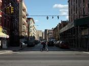 Looking east down East 136th Street in the Mott Haven section of the Bronx