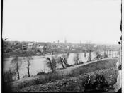 Fredericksburg, Va. View of town from east bank of the Rappahannock]. Photograph from the main eastern theater of the war, Burnside and Hooker, November 1862-April 1863.