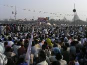 Huge rallies like this one in Kolkata are commonplace in India.