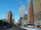 English: World Trade Center and surrounding buildings.