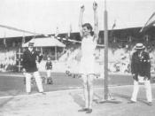 Konstantinos Tsiklitiras during the standing high jump competition at the 1912 Summer Olympics.
