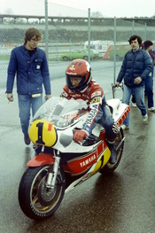 Deutsch: Kenny Roberts beim Großen Preis von Deutschland für Motorräder 1981 in Hockenheim