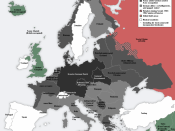 English: Europe at the height of the WWII Axis military conquests in 1941-1942.