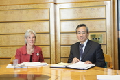 Secretary Sebelius Meeting with Taiwan's Minister of Health, World Health Assembly