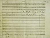 A portion of the manuscript of Mozart's Requiem, K 626. (1791), showing his heading for the first movement.