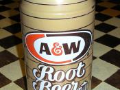 A can of A&W root beer.