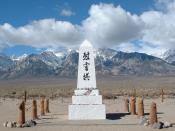 A monument at Manzanar, 