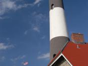 A picture of the light house at Robert Moses State Park on Long Island, New York.