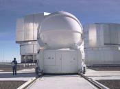 English: Translating one of the movable auxiliary telescopes of the VLT.