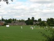 English: Cricket match Whetstone is visible in the background.