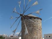 English: Windmill of Antimahia on Kos (Greece). Français : Le moulin d'Antimahia à Cos, dans le Dodécanèse (Grèce).