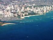 English: Aerial of Waikiki and Ala Moana, Honolulu, Hawaii