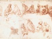Leonardo da vinci, Study for the Last Supper