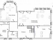 A sample floor plan for a double-family home