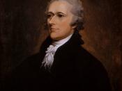 Oil on canvas portrait of Alexander Hamilton by John Trumbull