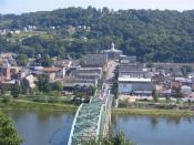 The Kittanning Citizens Bridge, Armstrong County Courthouse and downtown of Kittanning