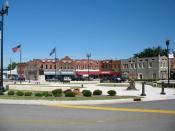 English: Town square in Hodgenville, Kentucky, USA