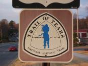Trail of Tears sign on Hwy 71 through Fayetteville, Arkansas