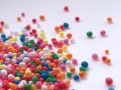English: brightly-coloured sprinkles.