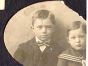 William and his brother Thomas. They rode the Orphan Train in 1880 at the ages of 11 and 9, respectively. William was taken into a good home. Thomas was exploited for labor and abused. The brothers eventually made their way back to New York and reunited.