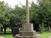 English: Darton Memorial Cross Dedicated to those who died in the First and Second World Wars and all other conflicts.