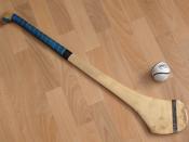 Hurling stick (Hurley) and ball (sliotar) (Irish Camán agus sliotar)