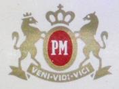 The Philip Morris logo, from a pack of Marlboro cigarettes