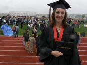 English: Laurie at her high school graduation