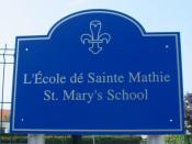 St. Mary's School (primary), Jersey, bilingual sign English and Jèrriais