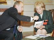 English: THE KREMLIN, MOSCOW. President Putin giving an interview to ABC (American Broadcasting Company). By request of ABC journalist Barbara Walters, President Putin signed his book, “First Person,” published in the US. Русский: МОСКВА, КРЕМЛЬ. Интервью