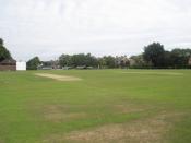 English: Cricket square at Emsworth Recreation Ground