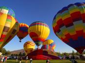 English: Hot air balloons, San Diego, California