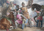 King Henry VI, part III, act II, scene III, Warwick, Edward, and Richard at the Battle of Towton (adjusted)