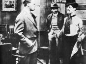 Chaplin (Right) in his film debut Making a Living (1914)