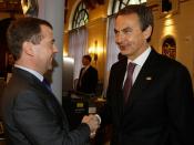 English: With Spanish Prime Minister Jose Luis Rodriguez Zapatero. Русский: C Председателем Правительства Испании Хосе Луисом Родригесом Сапатеро.
