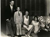 The Reagan family in 1967, from left to right: Ronald Reagan, Ron Reagan, Nancy Reagan, and Patti Reagan