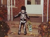 Photo of a Halloween trick-or-treater, Redford, Michigan, United States.