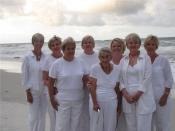 English: This picture is of the seven sisters who created the Sisters Family Cookbook and their mother on one of their Sister Gatherings. Category:Sisters