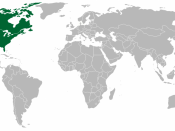 en map of NAFTA