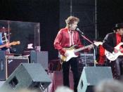 English: Bob Dylan at Lida Festival in Stockholm, Sweden, in 1996. Photo by Henryk Kotowski.
