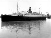 English: SS ATHENIA seen in Montreal Harbour - 1933 Credit National Archives of Canada