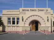 English: National Tobacco Company Ltd building in Napier, New Zealand. New Zealand Historic Places Trust Register number: 1170.