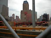 English: Snapshot through a chain link fence of the World Trade Center site (