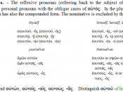 English: Greek Reflexive Pronouns