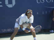 English: Jeremy Chardy at the 2008 U.S. Open (tennis)