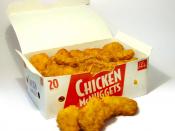 Photo of a 20-piece box of McDonald's Chicken McNuggets.