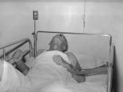 Patient with rabies, 1959