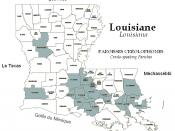 Map of Creole-Speaking Parishes in Louisiana